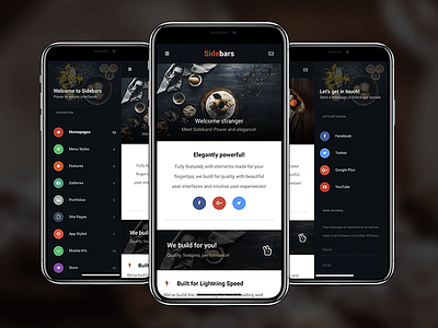 SideBars 3D Mobile | Mobile Template