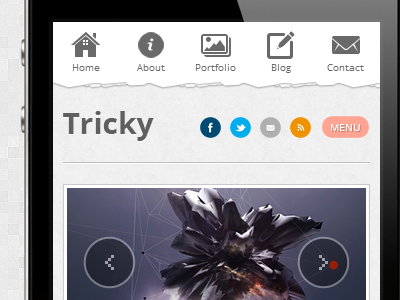 Tricky android galaxy iphone template mobile site stock template webapp