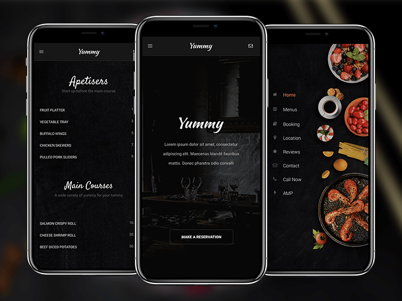 AMP Yummy | AMP Restaurant Mobile Template by Enabled on Dribbble