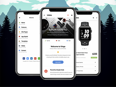 Vinga Mobile | MobileTemplate + PhoneGap & Cordova App