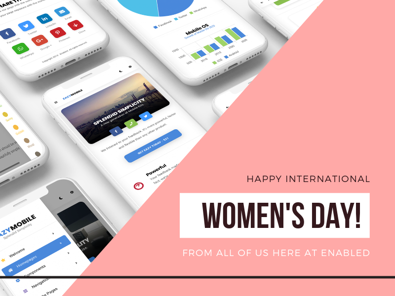 Happy International Women's Day! women in tech ui sidebar css design responsive app html template phonegap cordova galaxy samsung android iphone ios mobile women empowerment womens day women