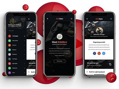 Sidebars 3D | Mobile Website Template + PhoneGap & Cordova App