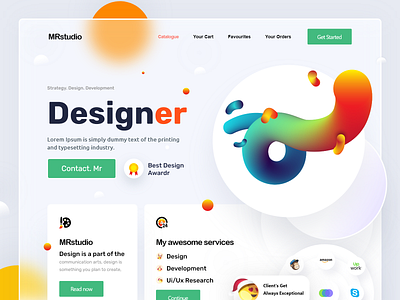 Mrstudio website illustration ui ux web design