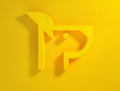 yopet 3d 3d logo 3dillustration animal black graphic design illustration logo logotype pet yellow