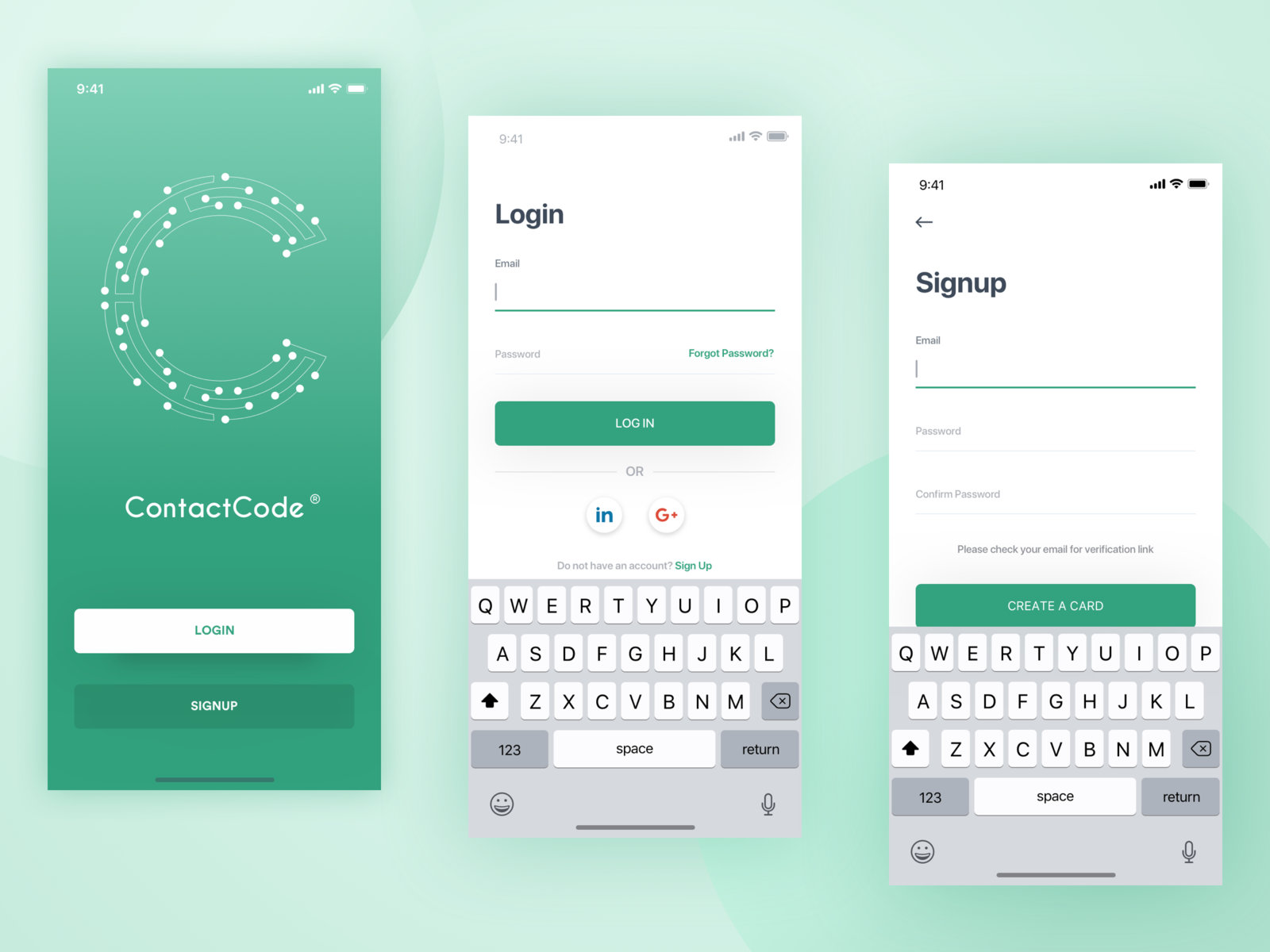 Login Signup ContactCode App Ui By Naimesh Kothawade On Dribbble