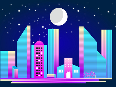 Dream city illustration