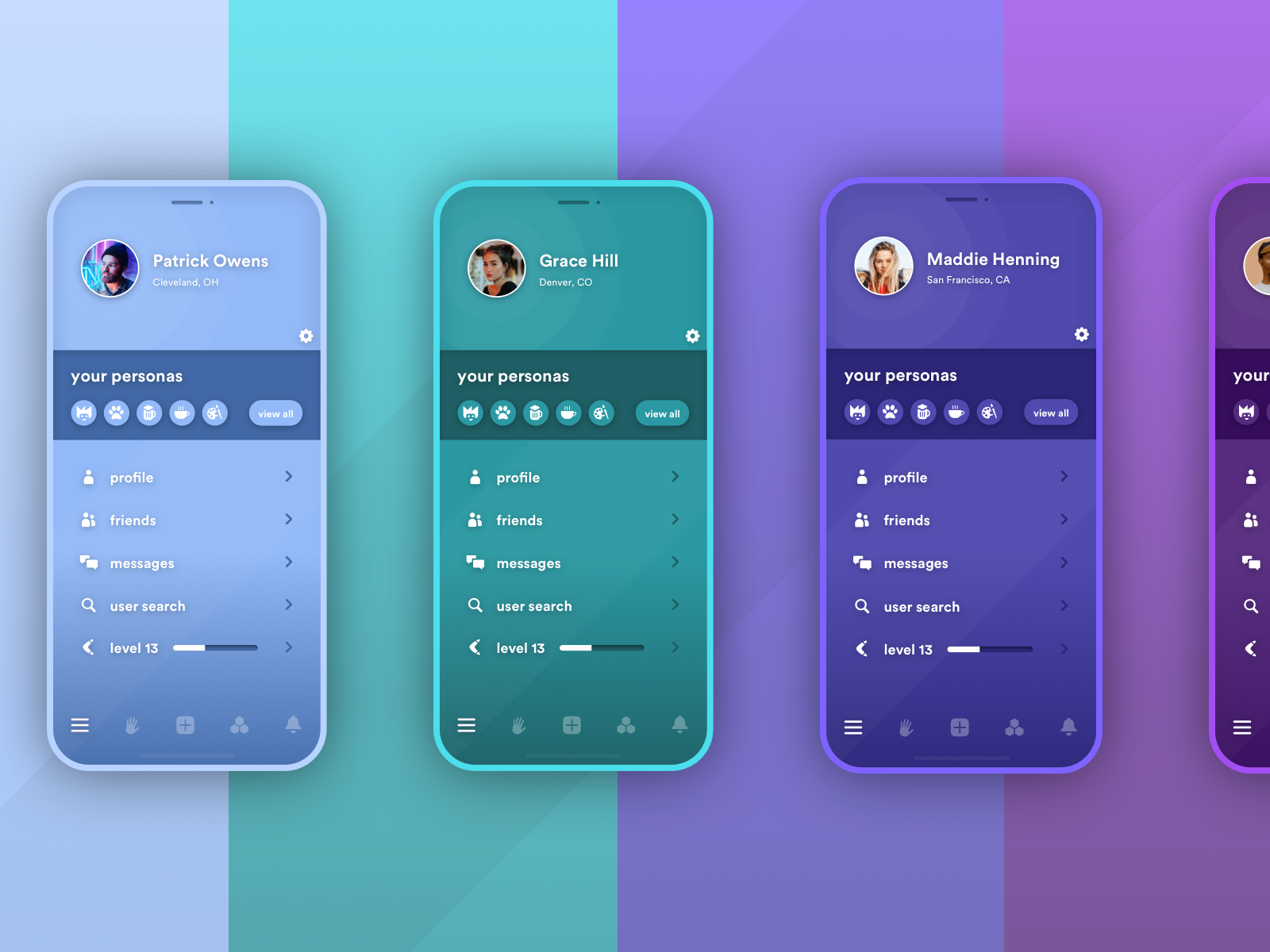 App Side Menu by Taylor Henning on Dribbble
