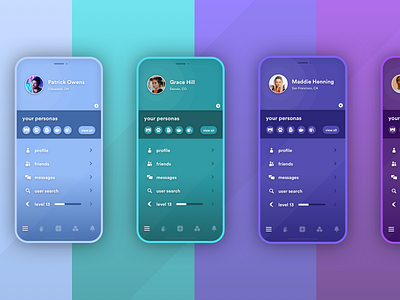 App Side Menu app design menu mobile mobile app mobile ui side menu social ui