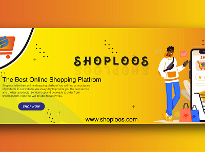 Facebook Page cover design for E-commerce shop banner banner design branding creative design facebook page cover graphic design illustration social media