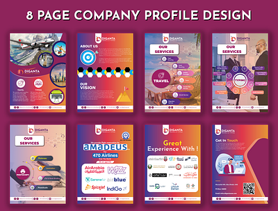 Travel Company Profile branding creative design graphic design