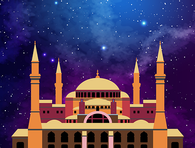 Hagia Sophia Grand Mosque Illustrations creative design graphic design illustration vector