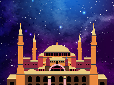 Hagia Sophia Grand Mosque Illustrations