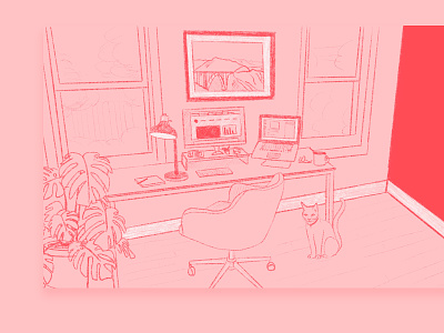 Working From Home illustration
