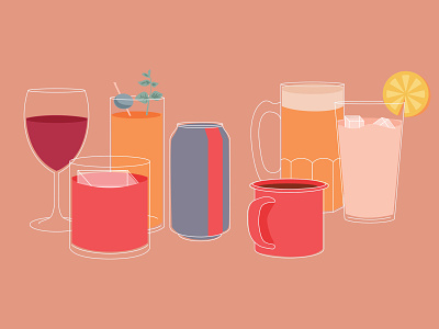 Your Brand Walks Into a Bar blog drinks illustration illustrator vector