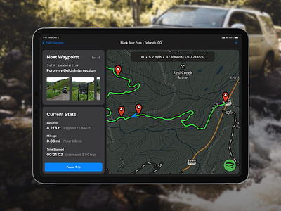 Apple Offroad Concept gps ios app ipad ipad app maps navigation offroad offroading trails ui ui design