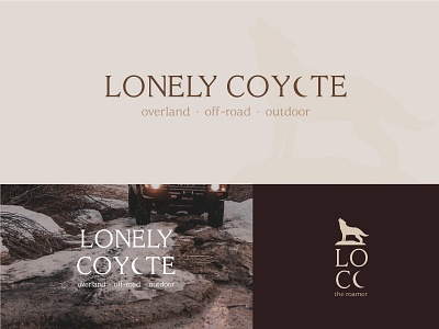 Lonely Coyote Concept branding design identity logo outdoor overland typography