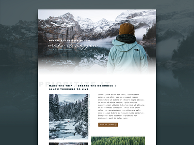 Make It Happen - Outdoor Documentary Landing Page documentary hiking landing page outdoors travel web design website website design