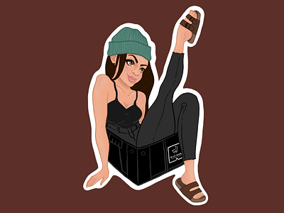 Overland Pin-Up Sticker