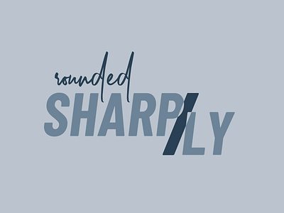 roundedSharply brand branding illustrator cc logo typography