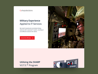 Military in Tech Website Exploration landing page military web design website website concept