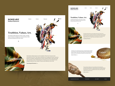 Koshare Indian Dancers Homepage Comp native american web design website website design