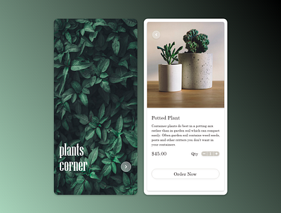 Plants Corner! app branding design graphic design hybrid app icon illustration logo plants plantshopping potting typography ui ux vector