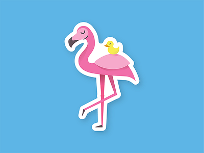 Mr. Flam Buoyant duck flamingo magnet