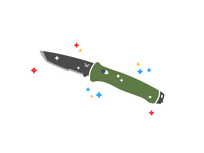 Benchmade Bailout 2d color edc flat illustration knife minimal pocketknife vector