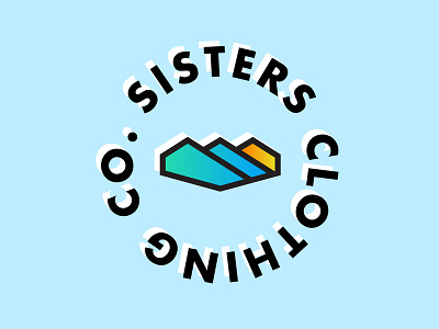 Sisters Clothing Co. - Coast apparel clothing color design fashion icon logo mountain oregon outdoors pdx vector