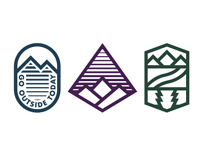 Go outside! apparel athletics camping clothing color design earth explore fashion hike icon illustration logo mountain nature oregon outdoors outside pdx vector