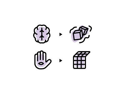 Mind control icon set progress