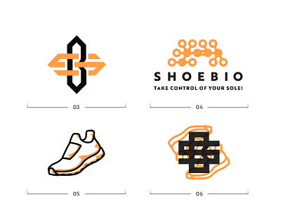 ShoeBio logo exlporation branding exploration fashion footwear icon logo minimal monogram shoes sneakerhead sneakers startup