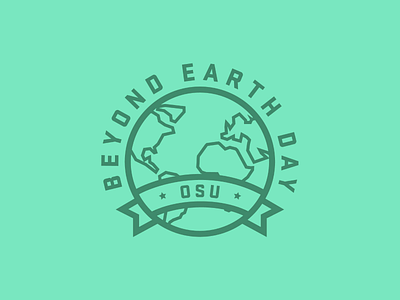 Beyond Earth Day logo earth earth day globe green logo minimal planet project simple sustainable thick lines world