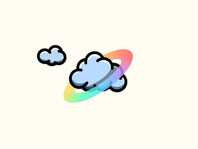 Rainbow cloud clouds colorful fun logo minimal rainbow sky vector