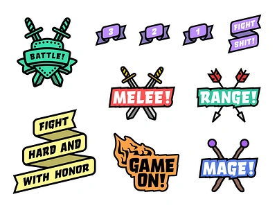 Gaming collection collection color gamer gaming icons magic pastels set streamer streaming twitch typography video games wordmark