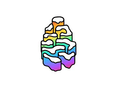 Rainbow Steps color colorful creative doodle float floating fun gradient illustration imagination minimal rainbow