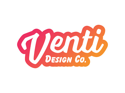 Venti Design Co. branding color concept form fun gradient logo name personal personal logo thick lines typography wordmark