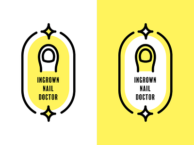 Ingrown nail doctor logo concept