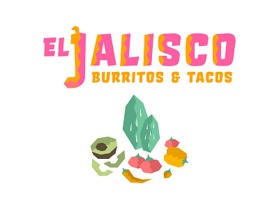 El Jalisco logo/secondary graphics avocado branding bright burrito color eat elements food food truck foodtruck logo loud mexican mexican food mexico rebrand secondary taco tasty yummy