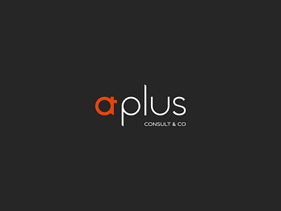 APLUS – Logo for Consulting Agency black brand brand design branding design graphic design illustrator logo logo design logotype orange