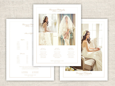 Minimal Wedding Photography Pricing Guide Template