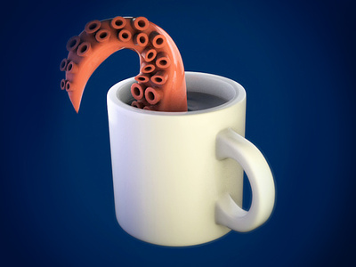 Ugly mug c4d mug photoshop tentacle