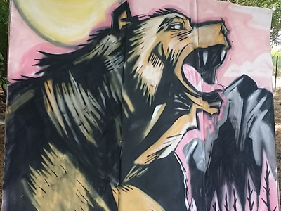 Bear Painting aaf spokane bear collective campout painting spray painting