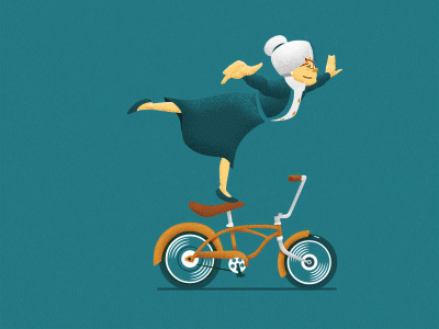 Slow ride bike granny