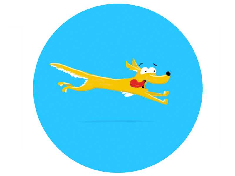 Dog Run Cycle animation character animation character design dog gif illustration photoshop run cycle