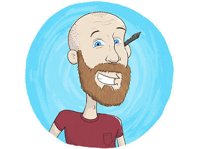New Avatar avatar cameron clark character drawing face illustration portrait self portrait selfie smile