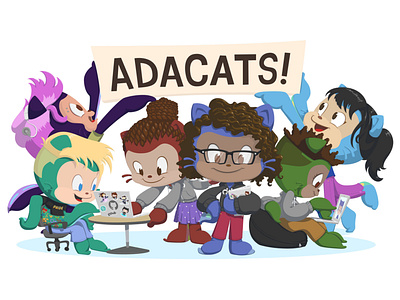 Adacats Sticker Illustration design diversity employee resource group erg gender github illustration minority octocat photoshop representation tech