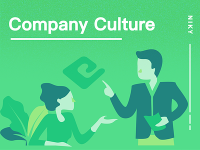 Company Notice-3 culture design green gui people talking ui uidesign