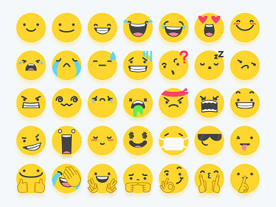 Emoji 2d after animation character effects emoji faces flat illustrator