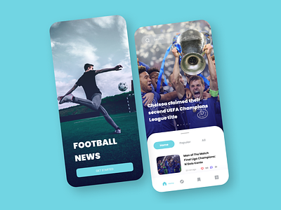 Football News Applicationts design ui ui design uidesign uiux user interface
